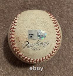 Chase Utley Phillies MLB auth Game Used Actual Hit Single Opening Day Logo 2013