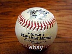Christian Arroyo Red Sox Game Used Baseball 8/1/2022 Astros SPACE CITY Logo Hit