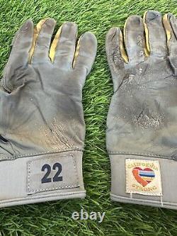 Christian Yelich Milwaukee Brewers Game Used Batting Gloves 2019 Yelich LOA