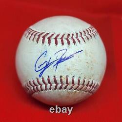 Corey Dickerson Autographed Game Used Ball Single 4/28/22 MLB COA Cardinals