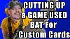 Cutting Up A Game Used Bat To Create Custom Baseball Cards