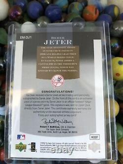 DEREK JETER 2006 UPPER DECK 2/5 Auto EPIC Game Used Material Jersey withStrip Rare
