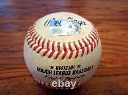 DJ LeMahieu Yankees Game Used SINGLE Baseball 7/21/2022 Hit #1541 Astros 60 Logo