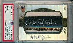 Derek Jeter 1/1 Game Used Bat Nameplate Barrel Relic 2014 Topps Tribute PSA 9