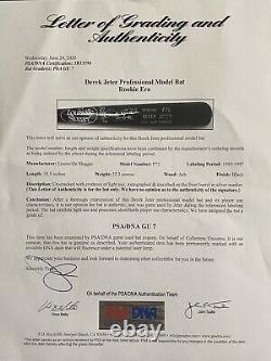 Derek Jeter ROY 96 Game Used Autographed Rookie Bat, 2 PSA LOA's