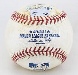 Derek Jeter Signed Baseball Game-Used Passed DiMaggio Hits MLB# BB552144 Steiner