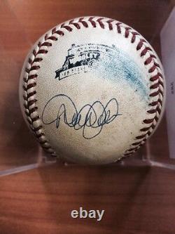 Derek Jeter Signed Game Used Baseball From Final Game Wrigley-Signed Under Logo