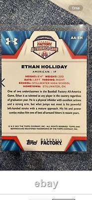 ETHAN HOLLIDAY 2023 Bowman Baseball Factory All-America Game RC Rookie CA45