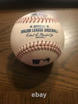 Eddy Alvarez Game Used SINGLE Baseball 8/9/20 2nd Career Hit MLB Hologram