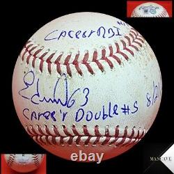 Edmundo Sosa Autographed Game Used Double #5 RBI #11 8/21/21 JSA COA Phillies