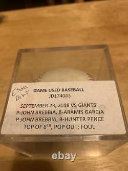 Edmundo Sosa MLB Debut Game Used Baseball September 23, 2018 Cardinals Vs Giants