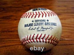 Emmanuel Rivera Royals Game Used SINGLE Baseball 7/7/2022 Hit #56 Verlander Logo