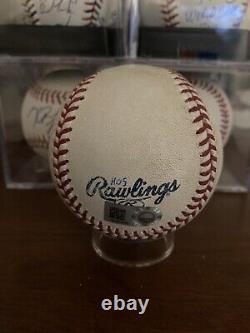 Eric Hosmer Game Used Single Base Hit MLB Authenticated Baseball Cubs Padres