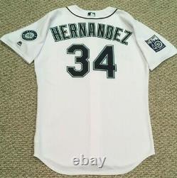 FELIX HERNANDEZ #34 size 48 2017 Seattle Mariners game used jersey issue 40 MLB