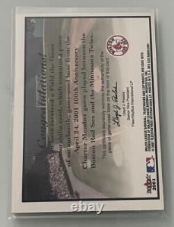 Fleer Boston Red Sox 100th Field The Game! 2001 Game Used base! Collectors Item