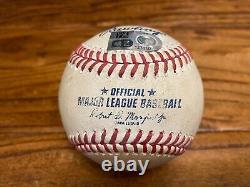 Francisco Lindor Mets Game Used SINGLE Baseball 6/22/2022 Hit #1065 Astros Logo