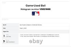 Game Used Ball Albert Pujols #3300th Hit 2150th RBI Game LAD at Col 9/21/21