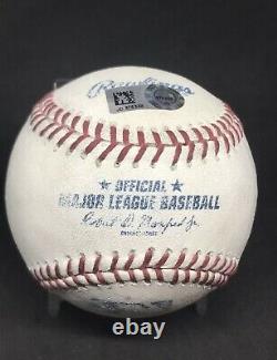 Game Used Baseball 4/27/2018 Yankees Angels Giancarlo BB / Ohtani 4th Career HR