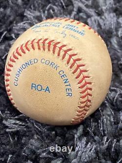 Game Used Pres Gene Budig American League Rawlings Major League Off Baseball