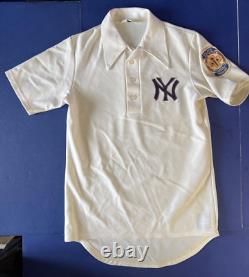 Gene Monahan NY Yankees Athletic Trainer Game Worn Used Polo Shirt