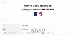 George Springer Astros Game Used Baseball 5/8/2014 FIRST HOME RUN Game + Altuve