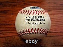 Gerrit Cole Astros 2019 ALDS Game 2 Game Used STRIKEOUT Baseball 10/5/19 vs Rays
