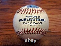 Gerrit Cole Astros Game Used Baseball 9/18/2019 vs Rangers 300 K Game 18th MLB