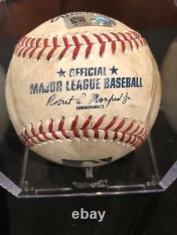 Giancarlo Stanton MLB Game Used Foul Ball Baseball 4/16/17 MVP Year! Matt Harvey