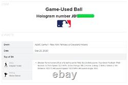 Gleyber Torres Game-Used 2020 ALWC PLAYOFFS HOME RUN Baseball v Bieber -MLB AUTH