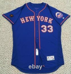 HARVEY size 48 #33 2018 New York Mets game used jersey alt road blue MLB HOLO