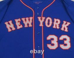 HARVEY size 48 #33 2018 New York Mets game used jersey alt road blue MLB HOLO