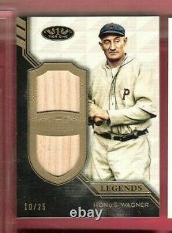 HONUS WAGNER 2 GAME USED BAT CARD #d10/25 2018 TOPPS TIER 1 PITTSBURGH PIRATES