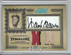 Hank Aaron 2005 Playoff Prime Cuts Game Worn Patch/bat Autograph Auto #7/10