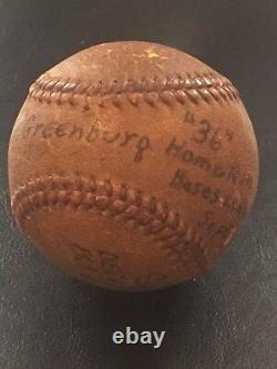 Hank Greenberg 1940 Home Run Game Used Baseball Grand Slam Detroit Tigers Sep 18