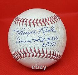 Harrison Bader Autographed Game Used Ball Hit #265 8/8/21 Beckett COA Yankees