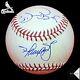 Harrison Bader & Jim Edmonds Signed Ball Practice/game Used Baseball Cardinals