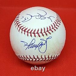 Harrison Bader & Jim Edmonds Signed Ball Practice/Game Used Baseball Cardinals