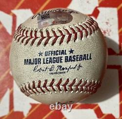 Hunter Brown MLB Debut Game Used Baseball- Altuve FLY OUT & Peña HIT FOUL 9/5/22