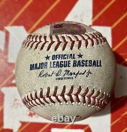 Hunter Brown MLB Debut Game Used Baseball Houston Astros-Mancini HIT FOUL 9/5/22