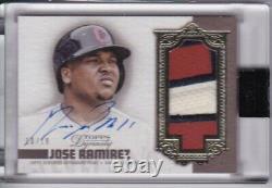 JOSE RAMIREZ 2019 Topps Dynasty Game Used Jersey Patch Auto Signed Indians 10/10