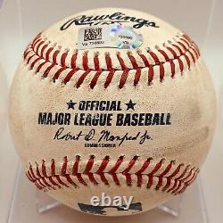 JUAN SOTO FOUL AUTHENTICATED MLB GAME USED BASEBALL NATIONALS vs METS 6/19/2021