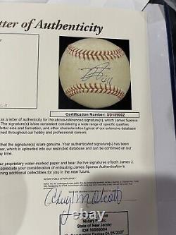 JULIO RODRIGUEZ MLB Rookie GAME USED Single SIGNED BASEBALL! Signed 2022 JSA