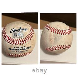 Jacob deGrom Strikeout Game Used Baseball Mets @ Nationals 8/2/22
