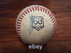 Jeremy Pena Astros Game Used Baseball 7/1/2022 60 Year Logo Angels Reach Error