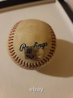 Jeremy Peña FOUL Hit Game Used Baseball Orioles Bradish Astros 8/26/22 60th Logo