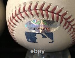 Joe Mauer Signed Game Used Baseball Career Hit #1083 With MLB & Ironclad Holograms