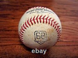 Jonathan Schoop Tigers Game Used DOUBLE Baseball 5/8/2022 Astros 60 Yr Logo Hit