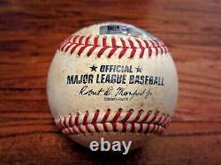 Jonathan Schoop Tigers Game Used DOUBLE Baseball 5/8/2022 Astros 60 Yr Logo Hit