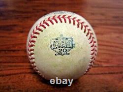Jose Siri Astros Game Used SINGLE Baseball 4/8/2022 Angels 20th WS Logo Hit #15