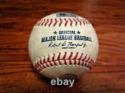 Jose Urquidy Astros Game Used STRIKEOUT Baseball 9/25/2020 vs Rangers LOGO K #57